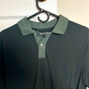 Men’s polo size large - two shades of green
